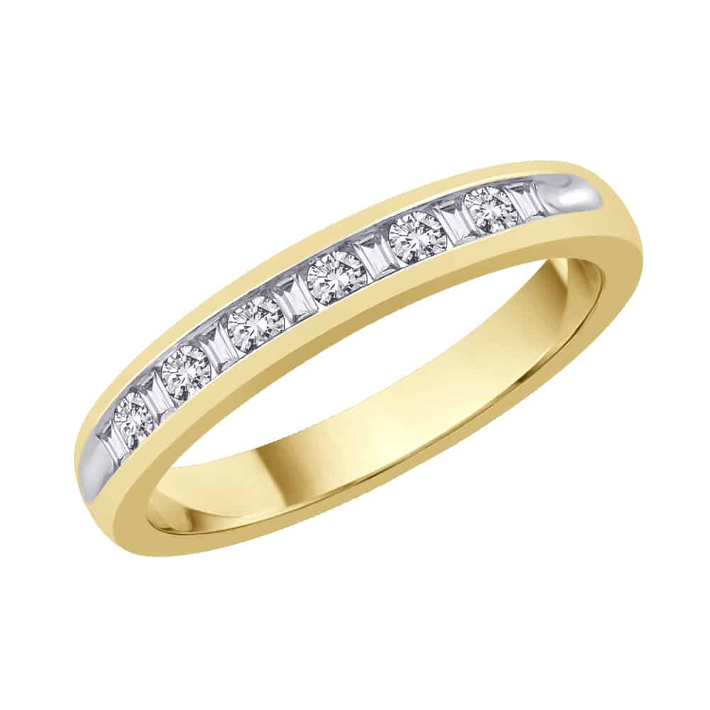 18k Round Baguette Diamond Band 4.03g
