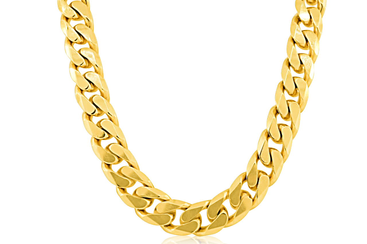 18k Gold Curb Cuban Link Chain 138.87g-45cm