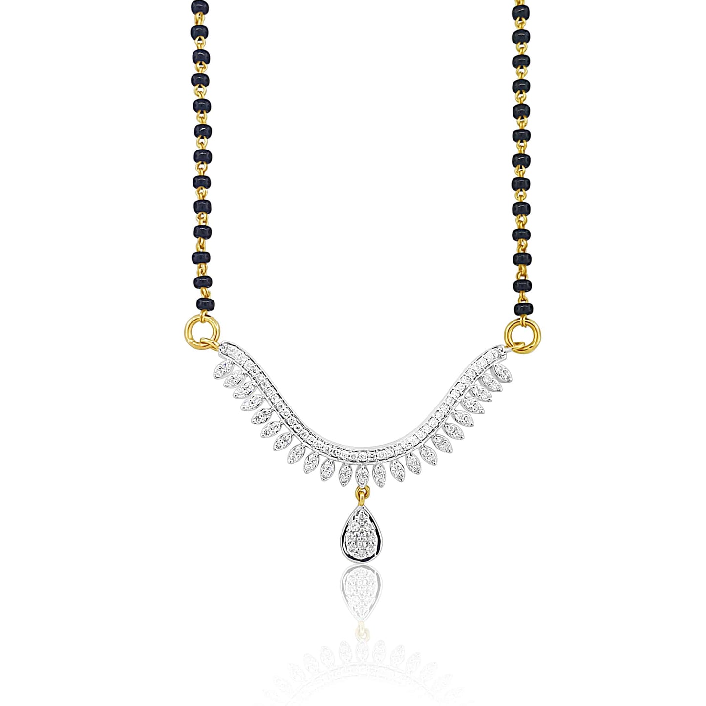 18k Diamond Tear Drop Design Mangalsutra 7.92g