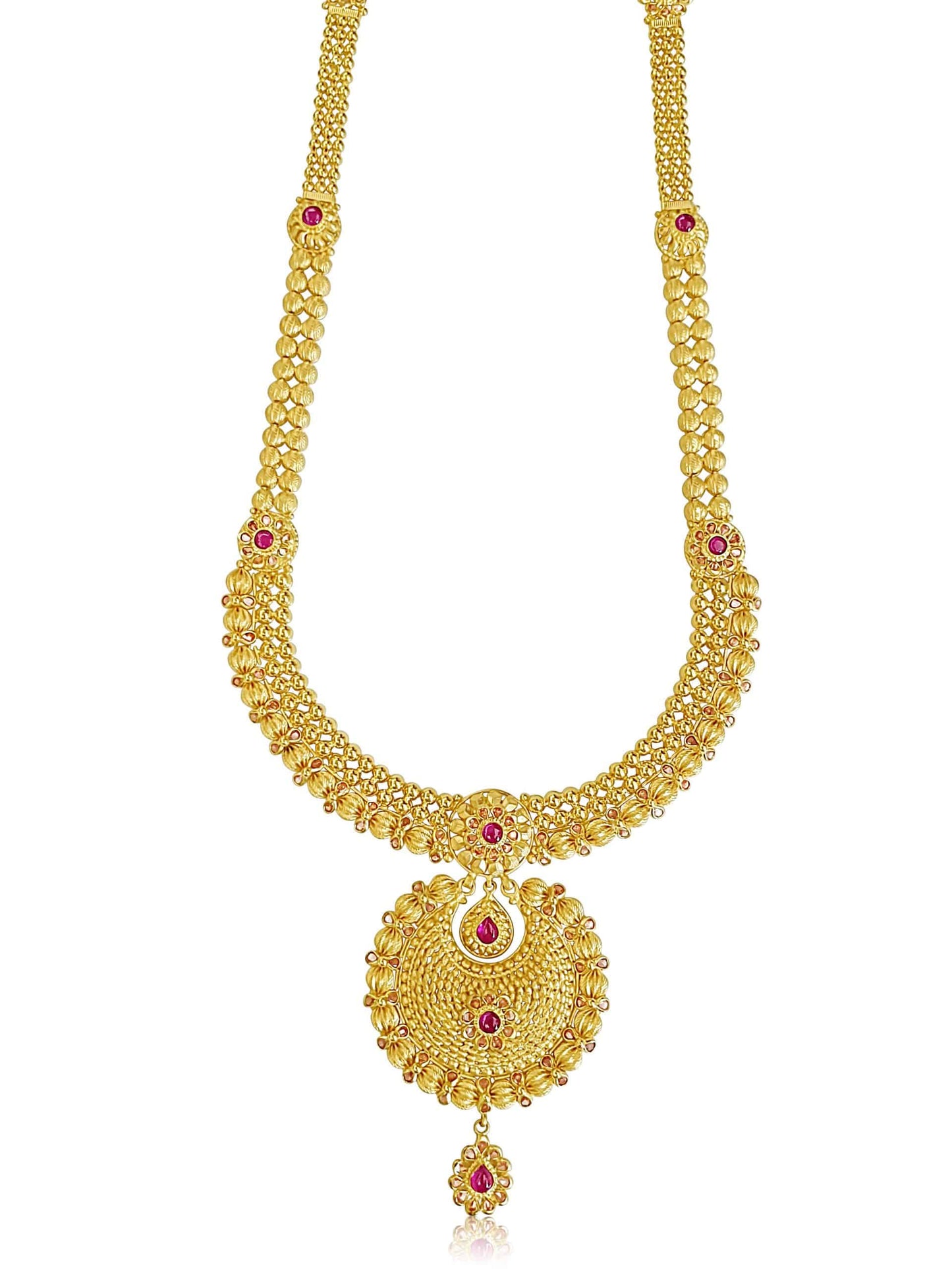 22k Drop Detailed Fancy Necklace 69.26g