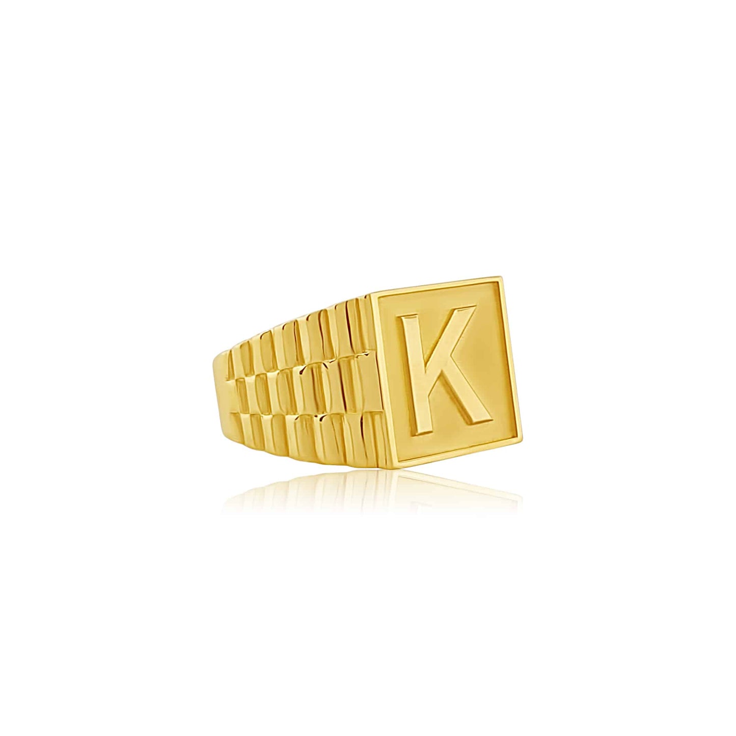 22k Personalised Alphabet Ring 15g