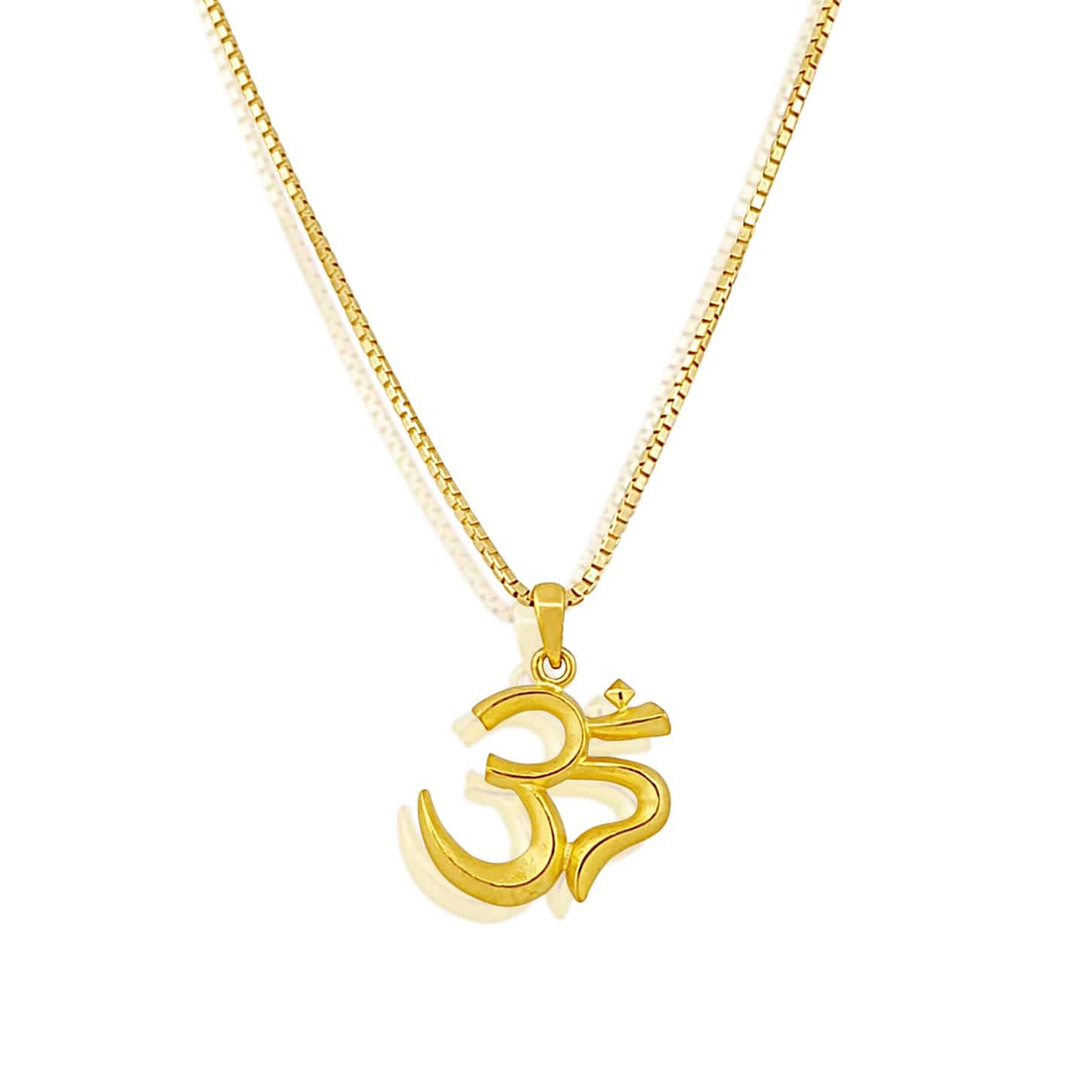 22k OM Letter Gold Pendant 5g