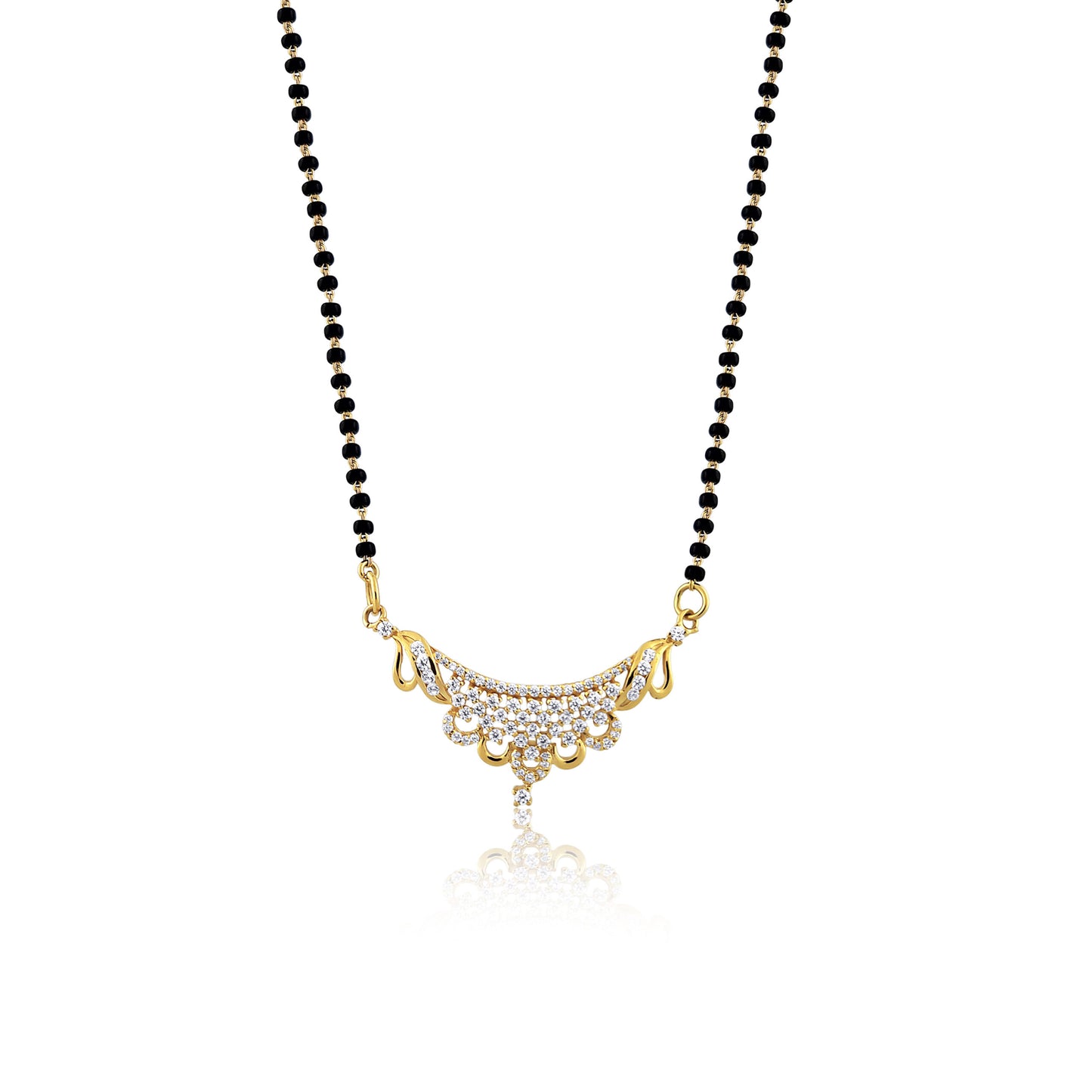 22k Fancy Cubic Zirconia Mangalsutra 12.3g