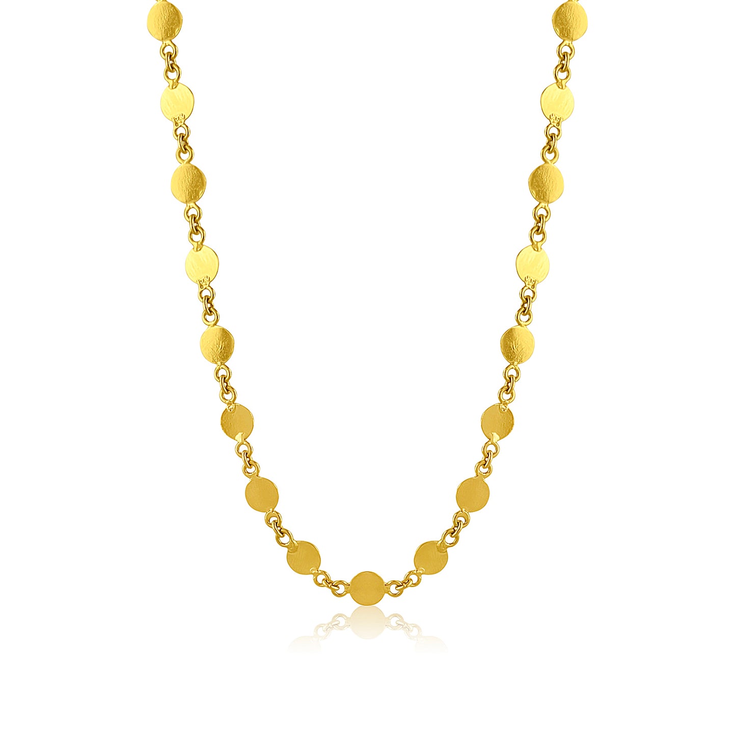 22k Disk Design Necklace 20.14g