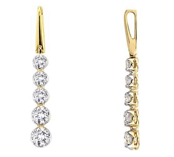 18k Drop Diamond Detail Pendant 2.97g