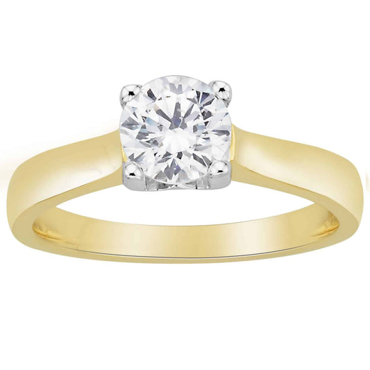 18k Four Claw Diamond Solitaire Ring 4.64g