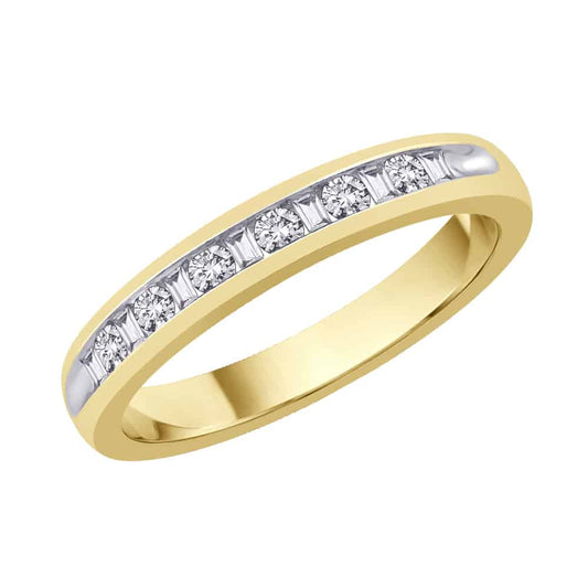 18k Round Baguette Diamond Band 4.03g