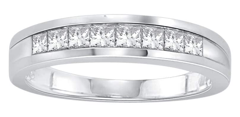 18k Princess Cut Diamond Band 3.58g