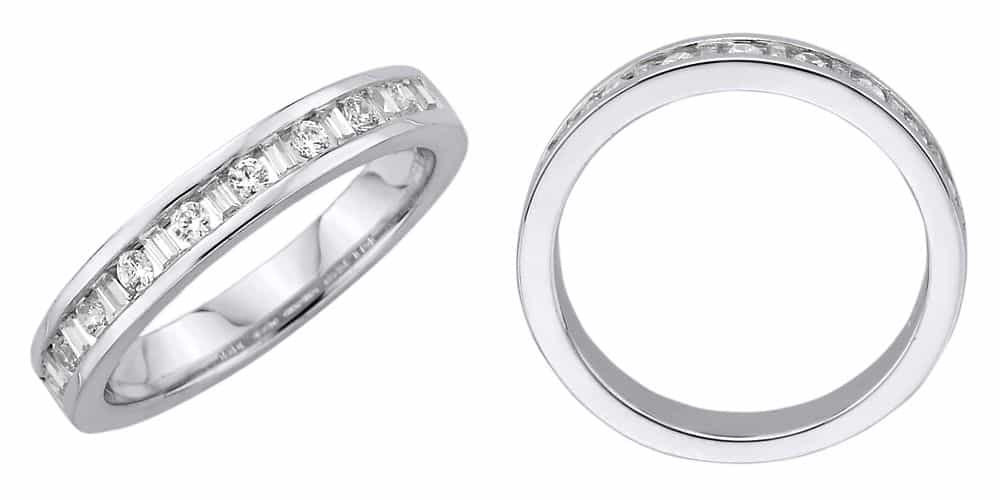 18k Baguette Round Diamond Ring 4.03g