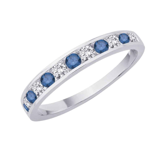 18k Sapphire Diamond Ring 3.94g