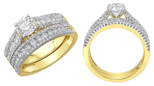18k Diamond Bridal Set 6.86g