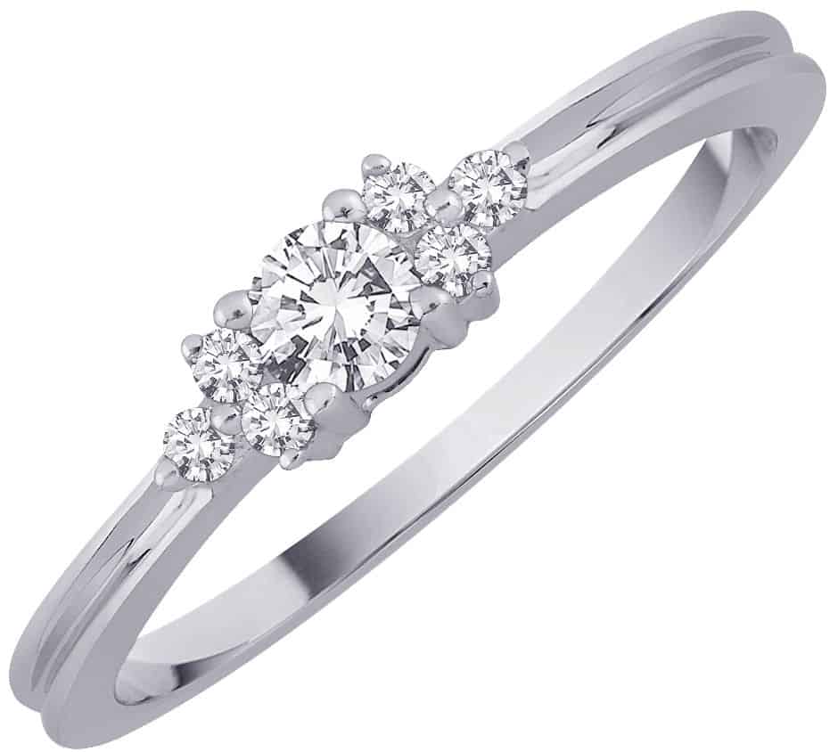 18k Petite Diamond Ring 2.42g
