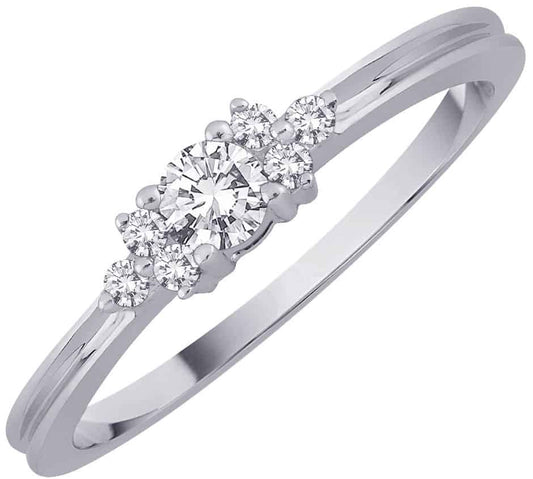 18k Petite Diamond Ring 2.42g