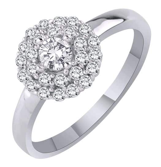18k Cluster Diamond Dress Ring 2.69g