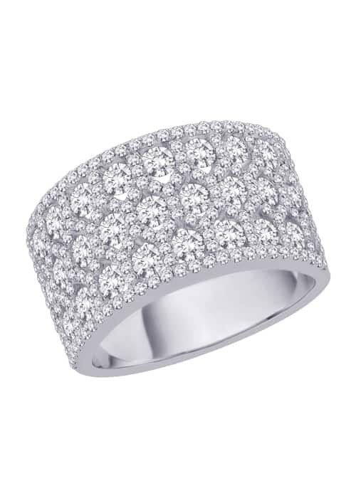18k Wide Diamond Dress Ring 8.67g