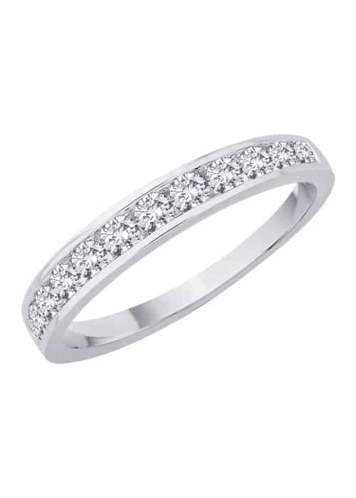 18k Diamond Wedding Band 1.34g