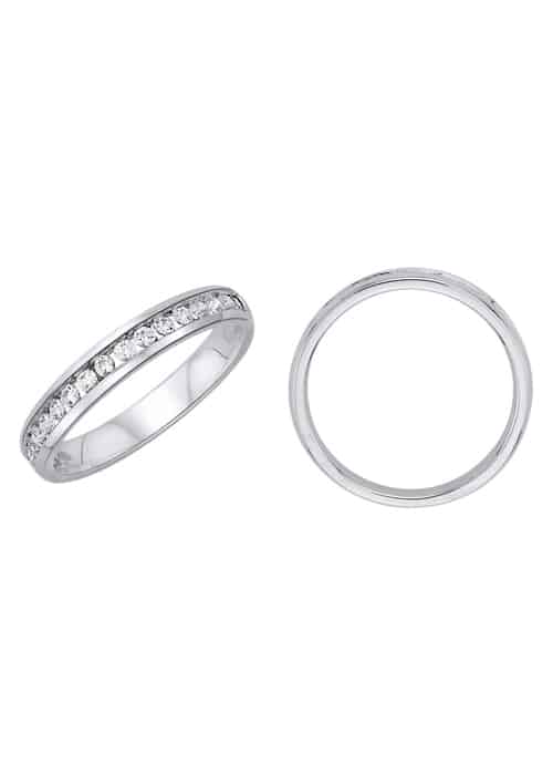 18k Diamond Wedding Band 3.14g