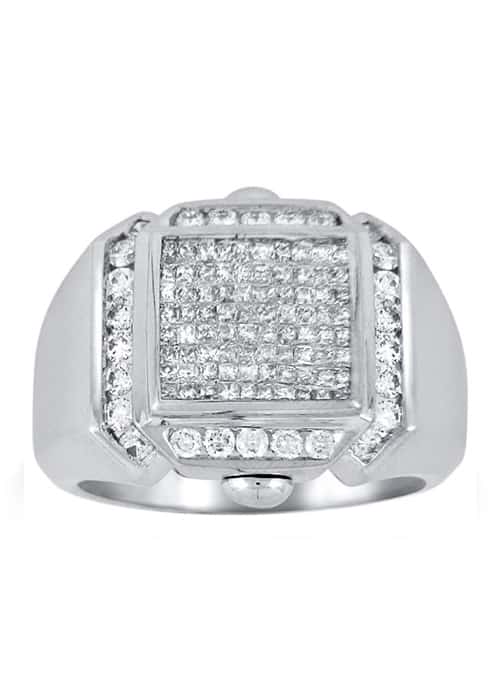18k Diamonds Fancy Mens Ring 15.28g