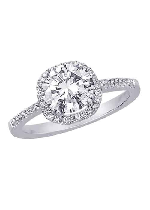 18k Diamond Halo Engagement Ring 3.86g