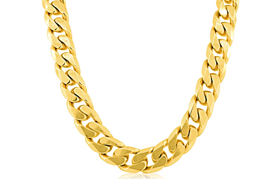 18k Gold Curb Cuban Link Chain 138.87g-45cm