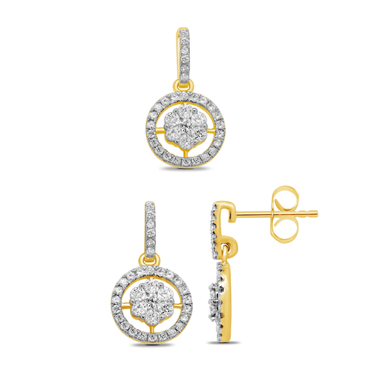 18k Diamond Halo Set 6.4g