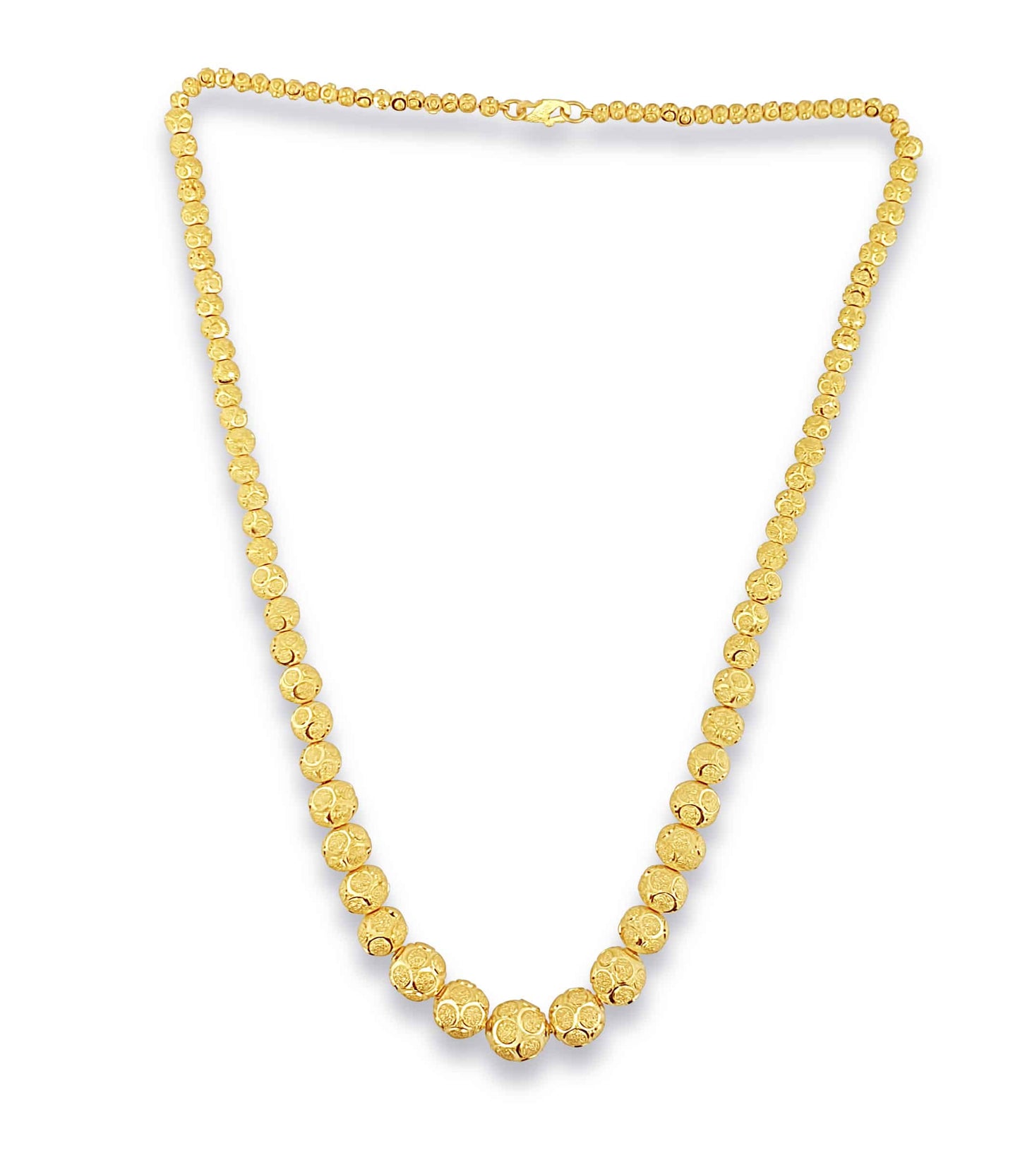 22k Ball Design Gold Chain Necklace 38g
