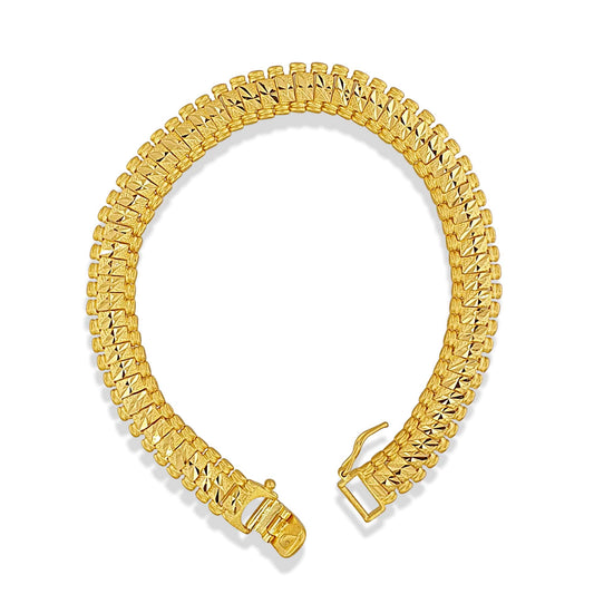 22k Mens Snake Bracelet 31.8g
