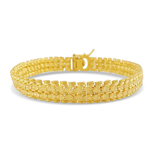 22k Snake Style Mens Bracelet 24g