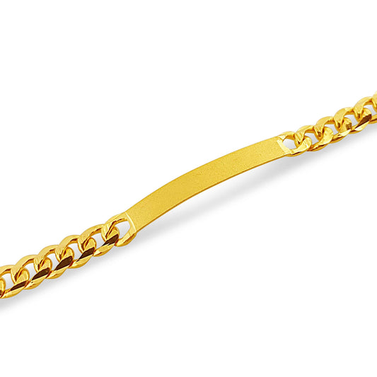 22k ID Curb Link Bracelet 9.04g