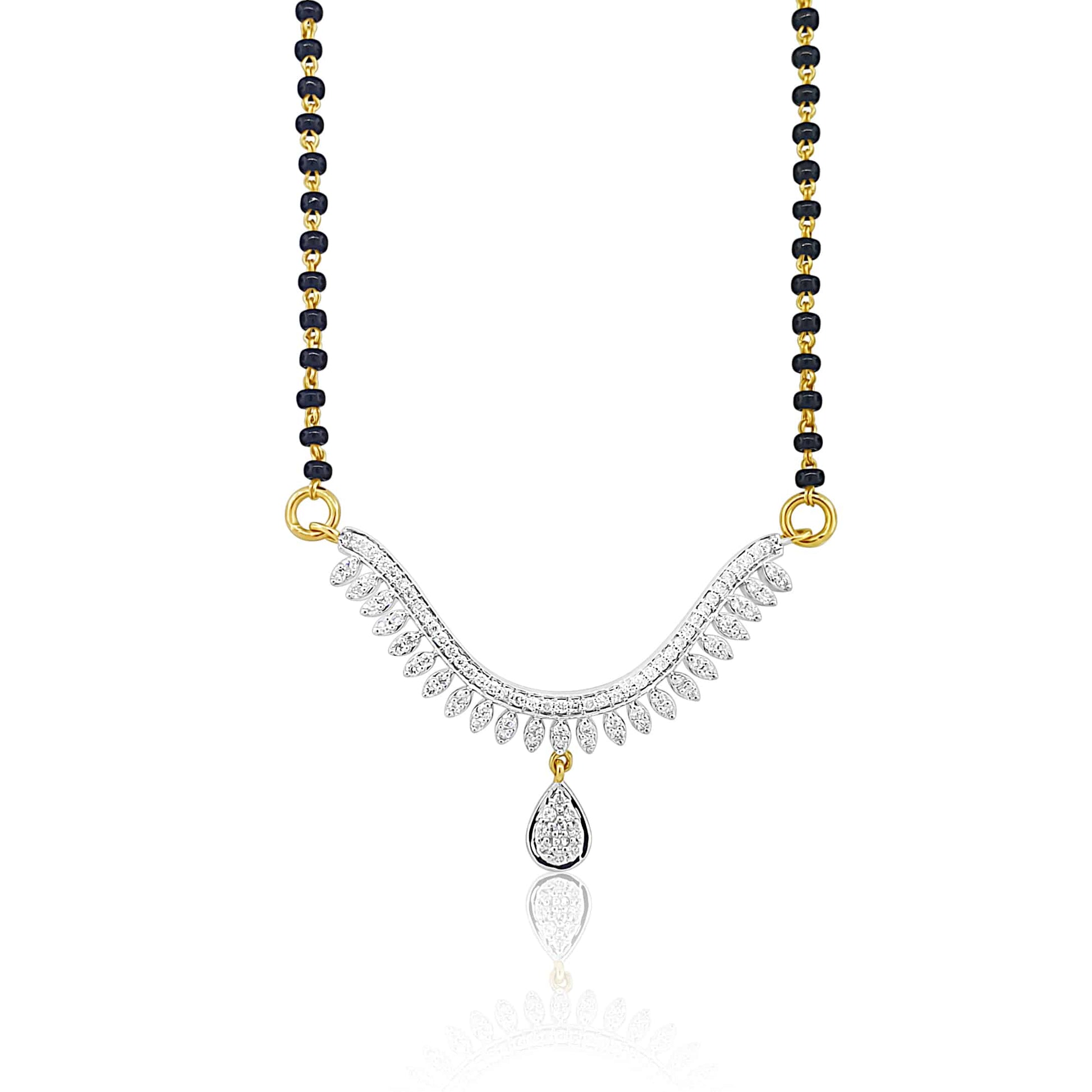 18k Diamond Tear Drop Design Mangalsutra 7.92g