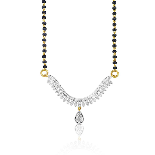 18k Diamond Tear Drop Design Mangalsutra 7.92g