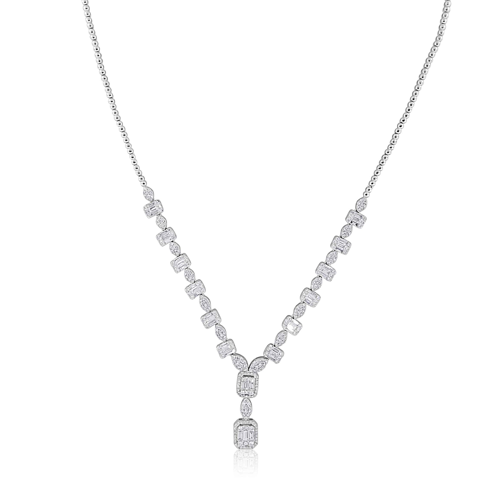 18k Diamond Baguette Pear Set 26.43g