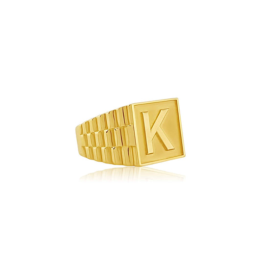 22k Personalised Alphabet Ring 15g