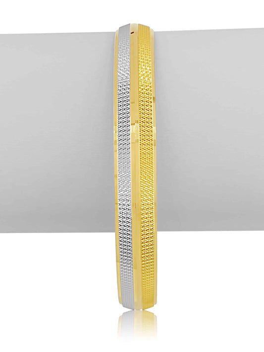 22k Two Tone Mens Bangle 35g