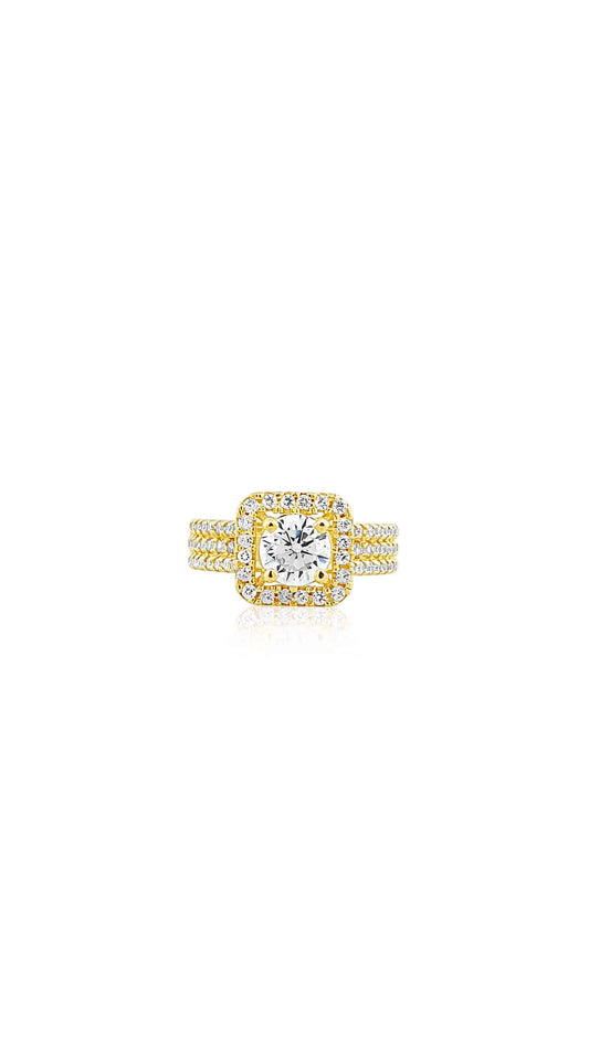 22k Cubic Zirconia Halo Ring 7g