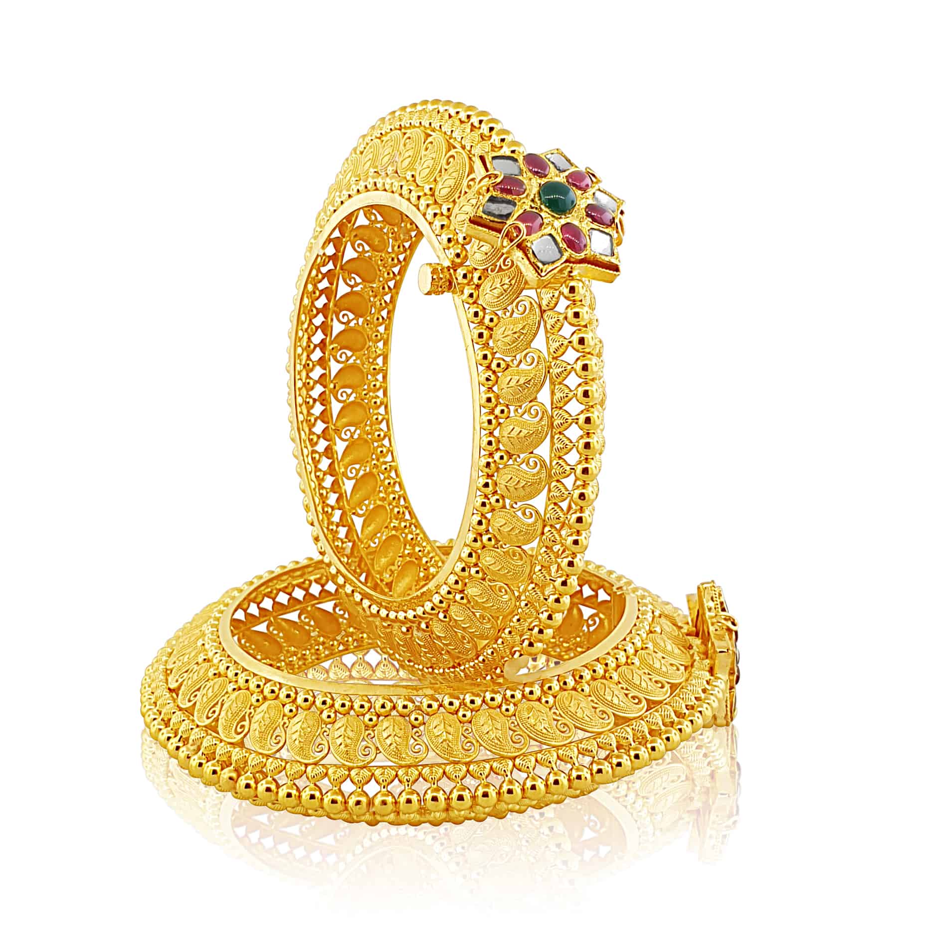 22k Mango Filigree Design Bangle 130g
