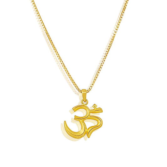 22k OM Letter Gold Pendant 5g