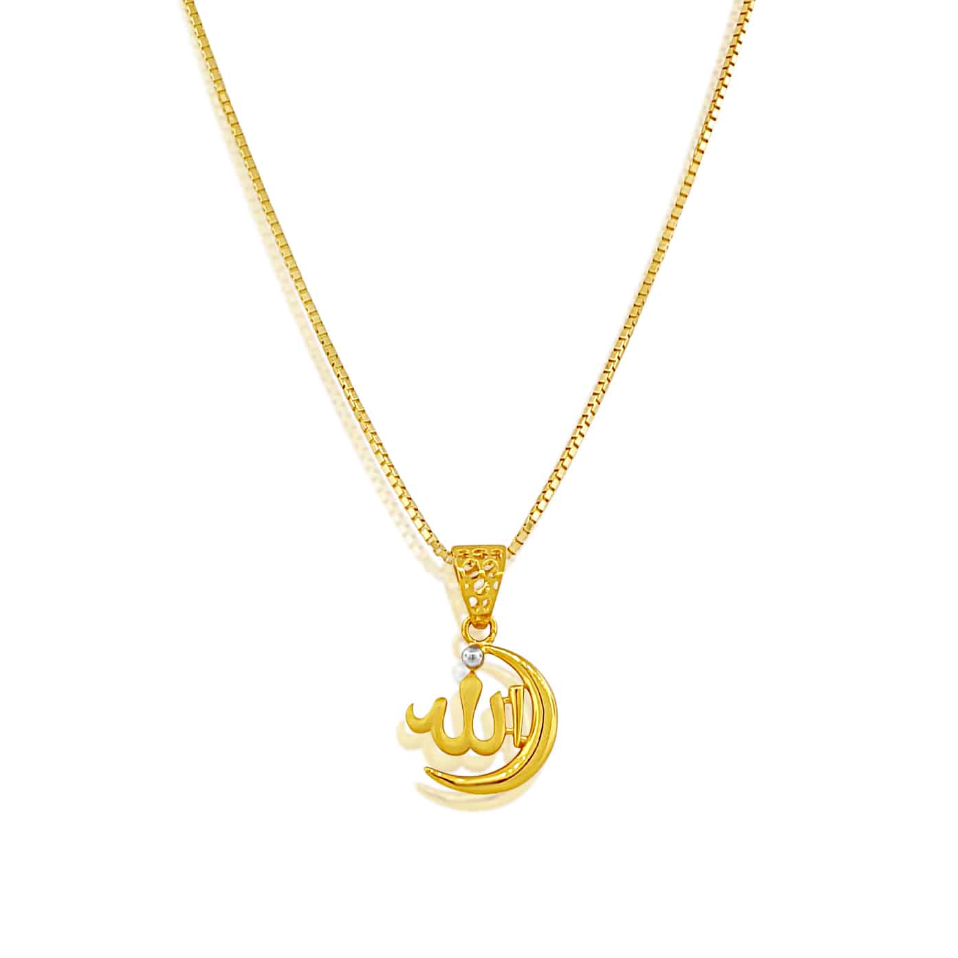 22k Two Tone Allah Pendant 4g