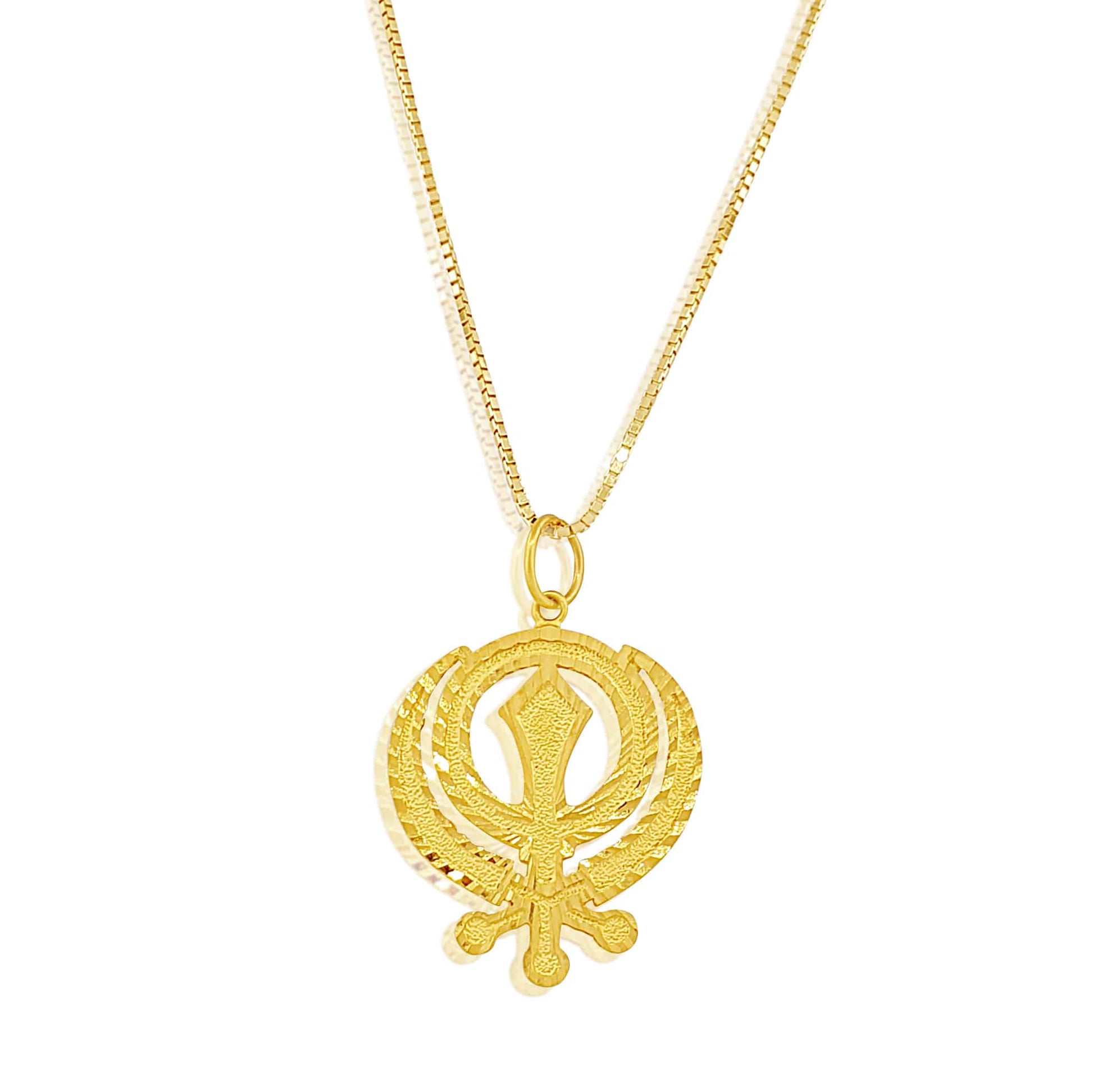 22k Gold Sikh Khanda Pendant 6.2g