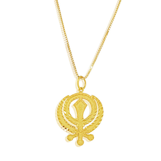22k Gold Sikh Khanda Pendant 6.2g