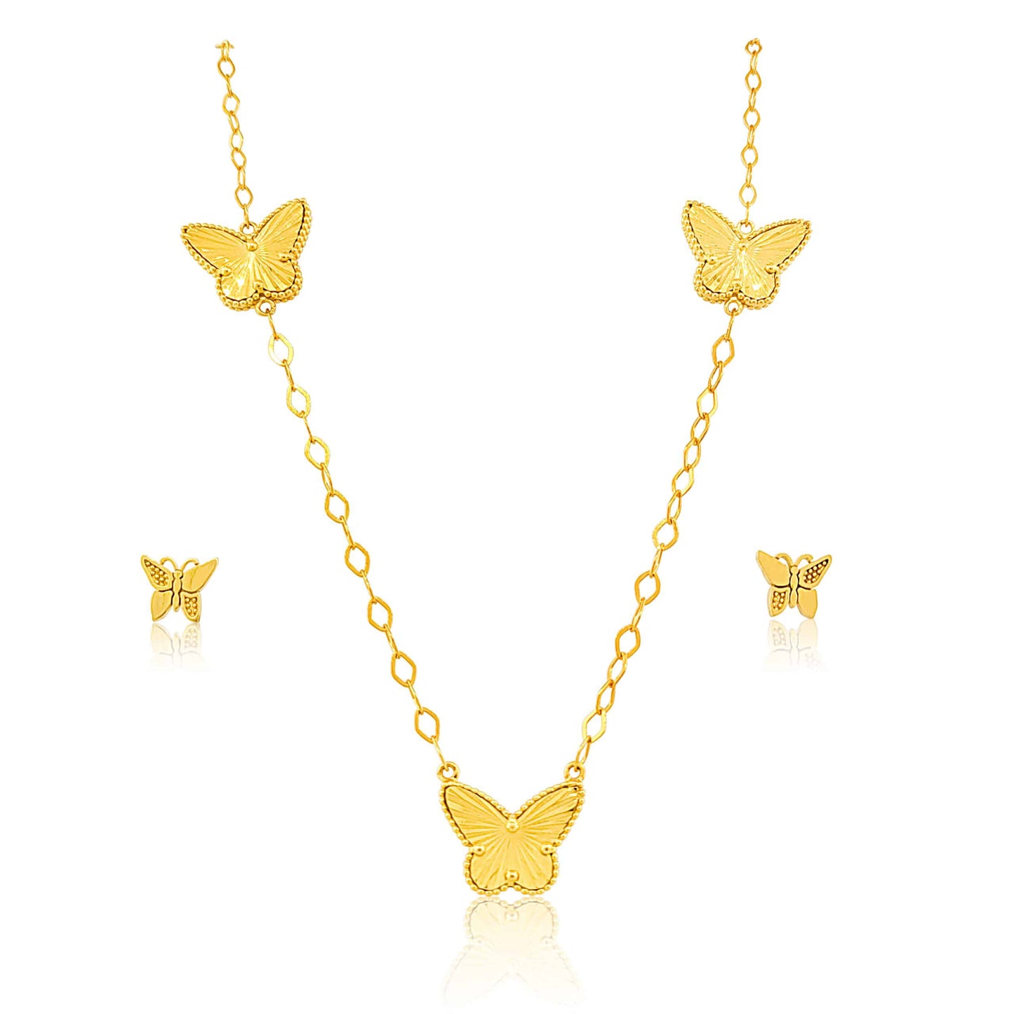 22k Butterfly Design Set 13.07g