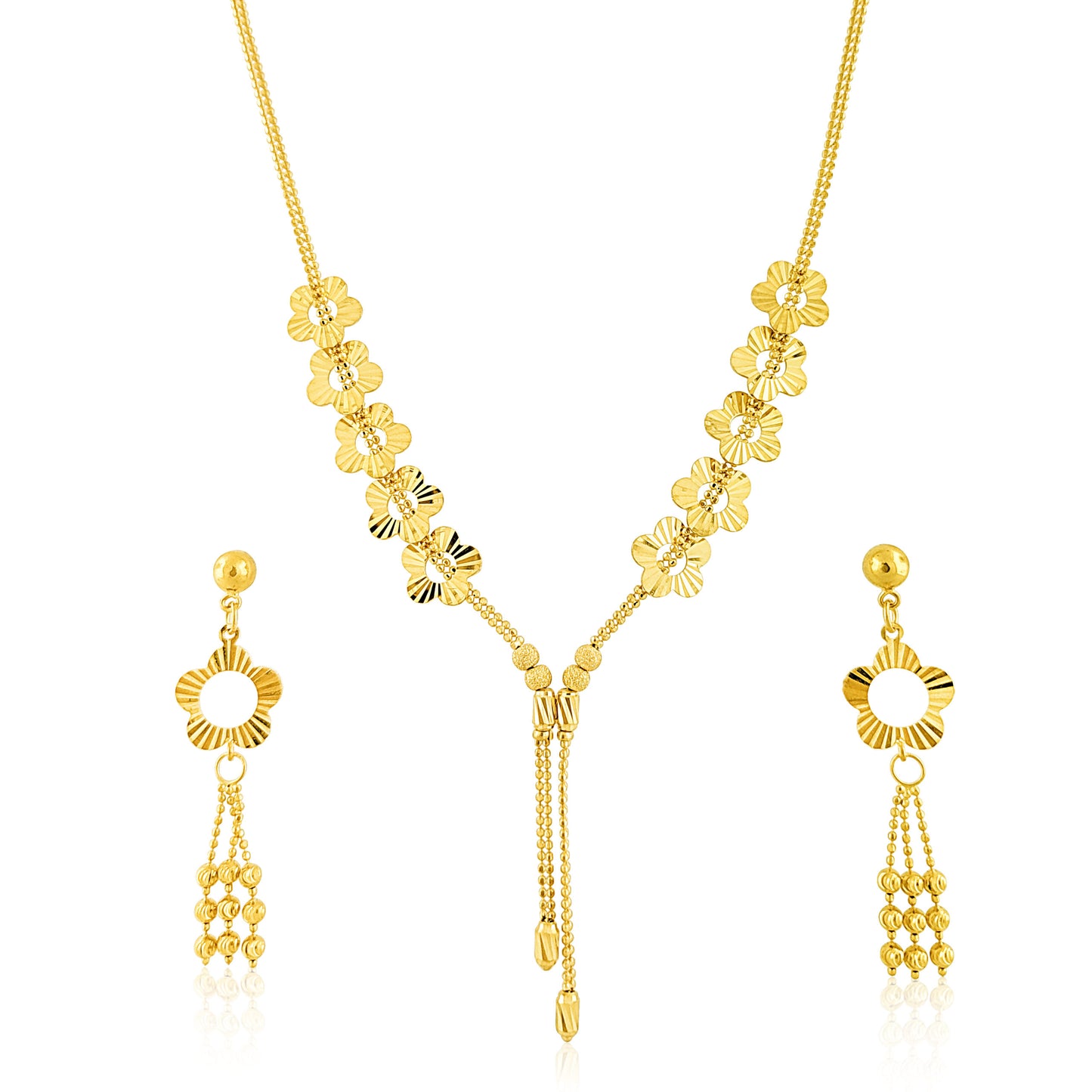 22k Flower Lightweight Set 12.64g