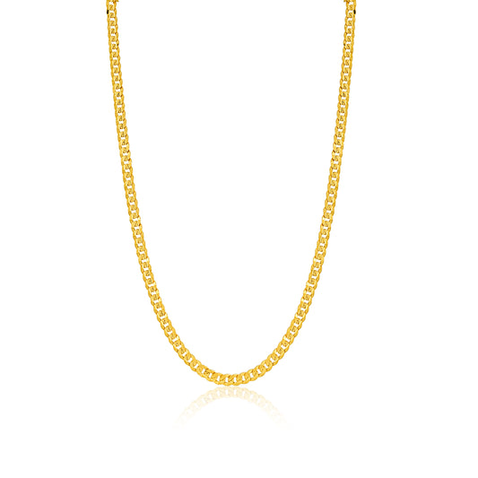 22k Diamond Cut Curb Link Chain 16.01g-50cm