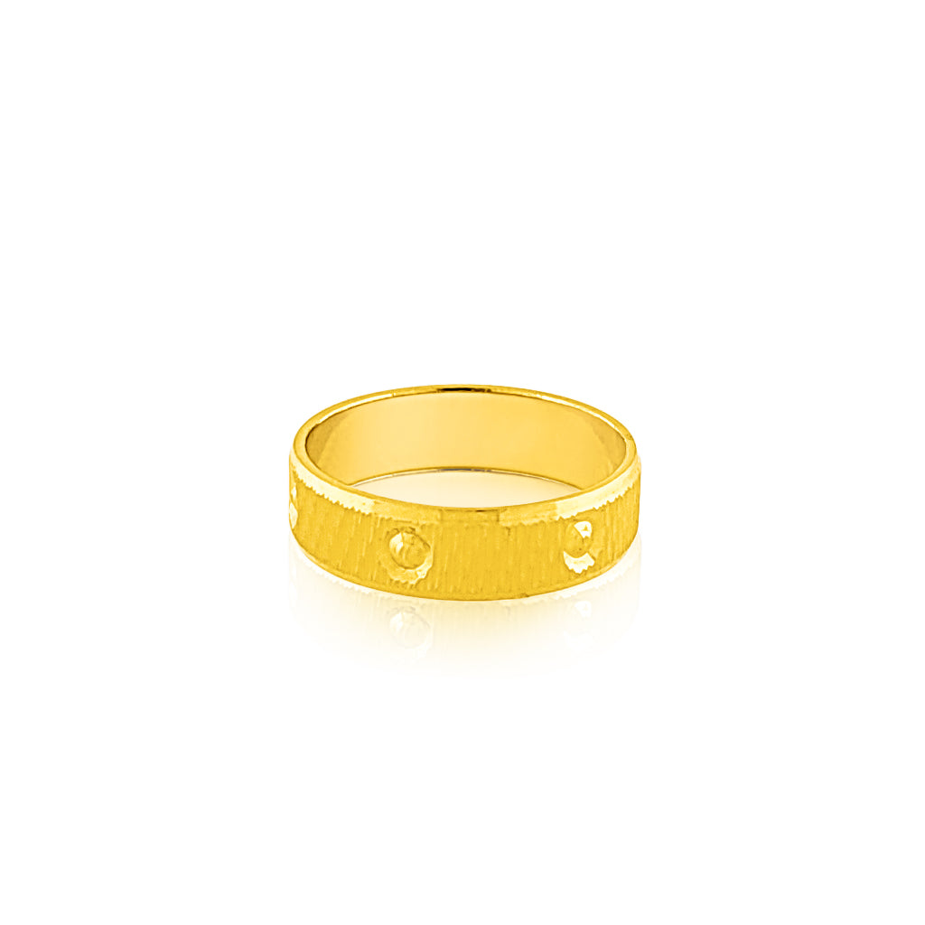 22k Small Circle Design Ring 4.95g