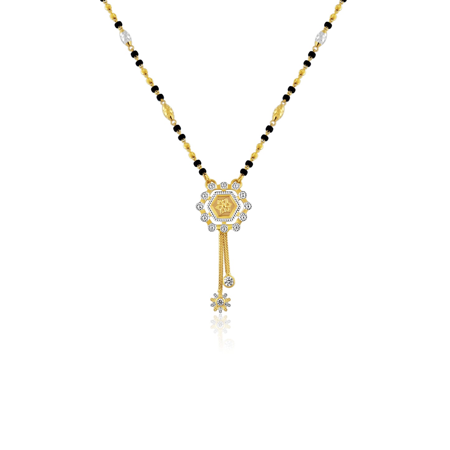 22k Two Tone Star Design Mangalsutra 11.05g