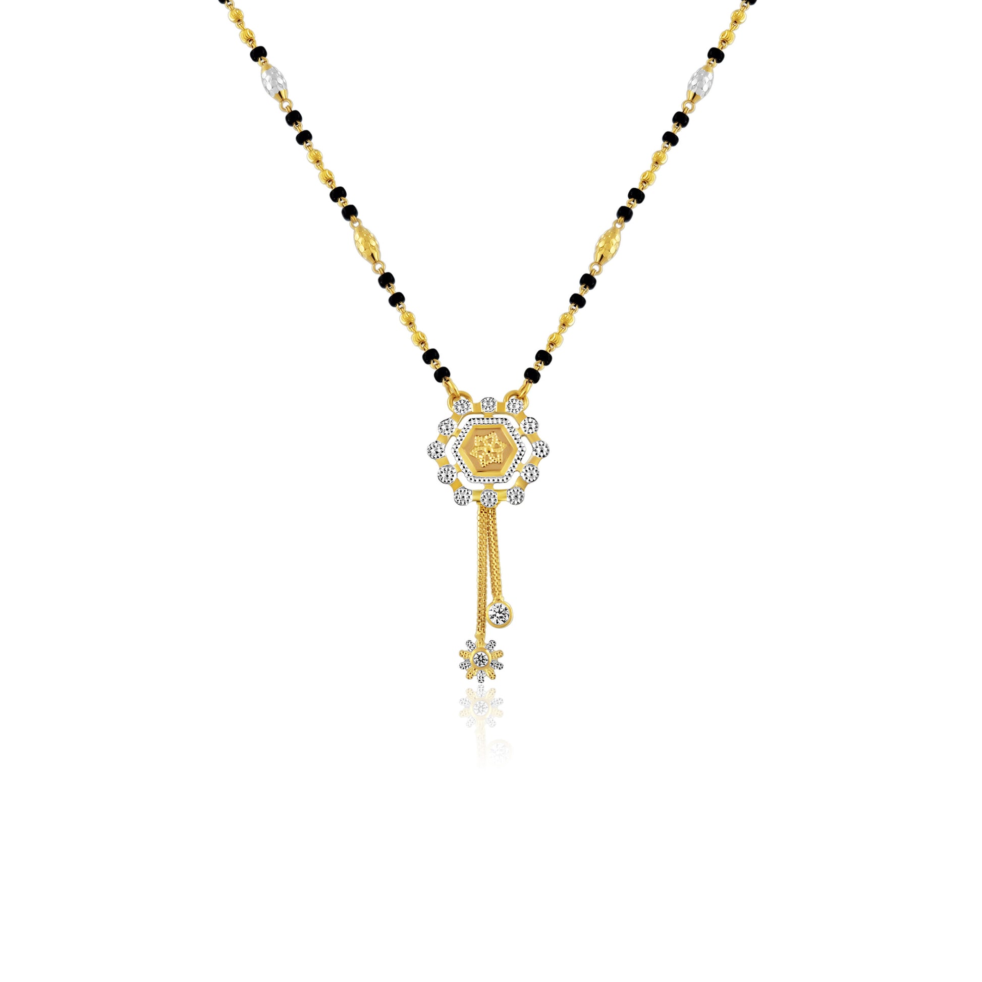 22k Two Tone Star Design Mangalsutra 11.05g