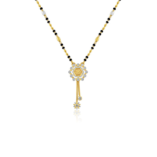 22k Two Tone Star Design Mangalsutra 11.05g