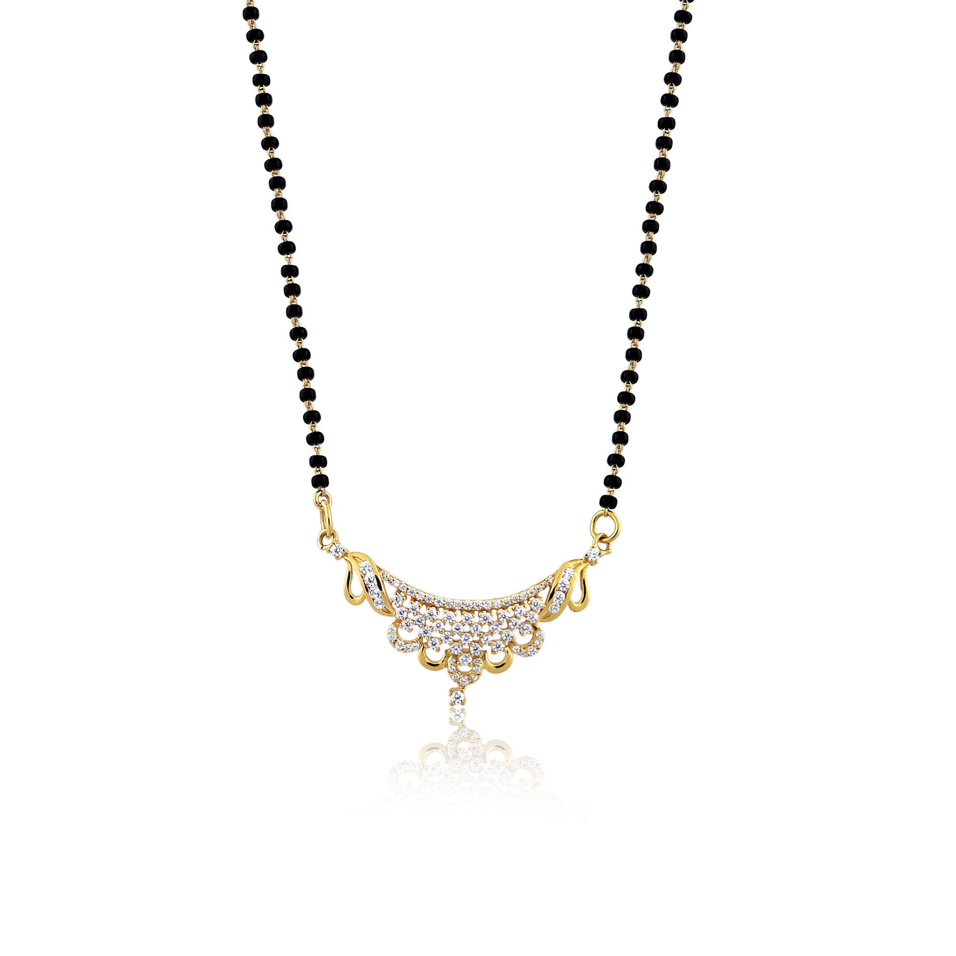 22k Fancy Cubic Zirconia Mangalsutra 12.3g