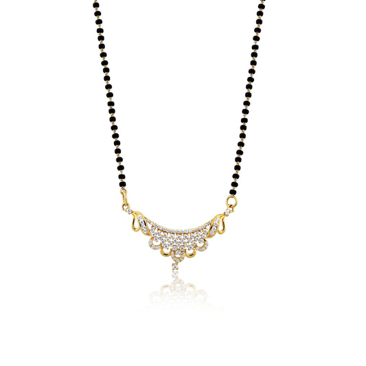 22k Fancy Cubic Zirconia Mangalsutra 12.3g