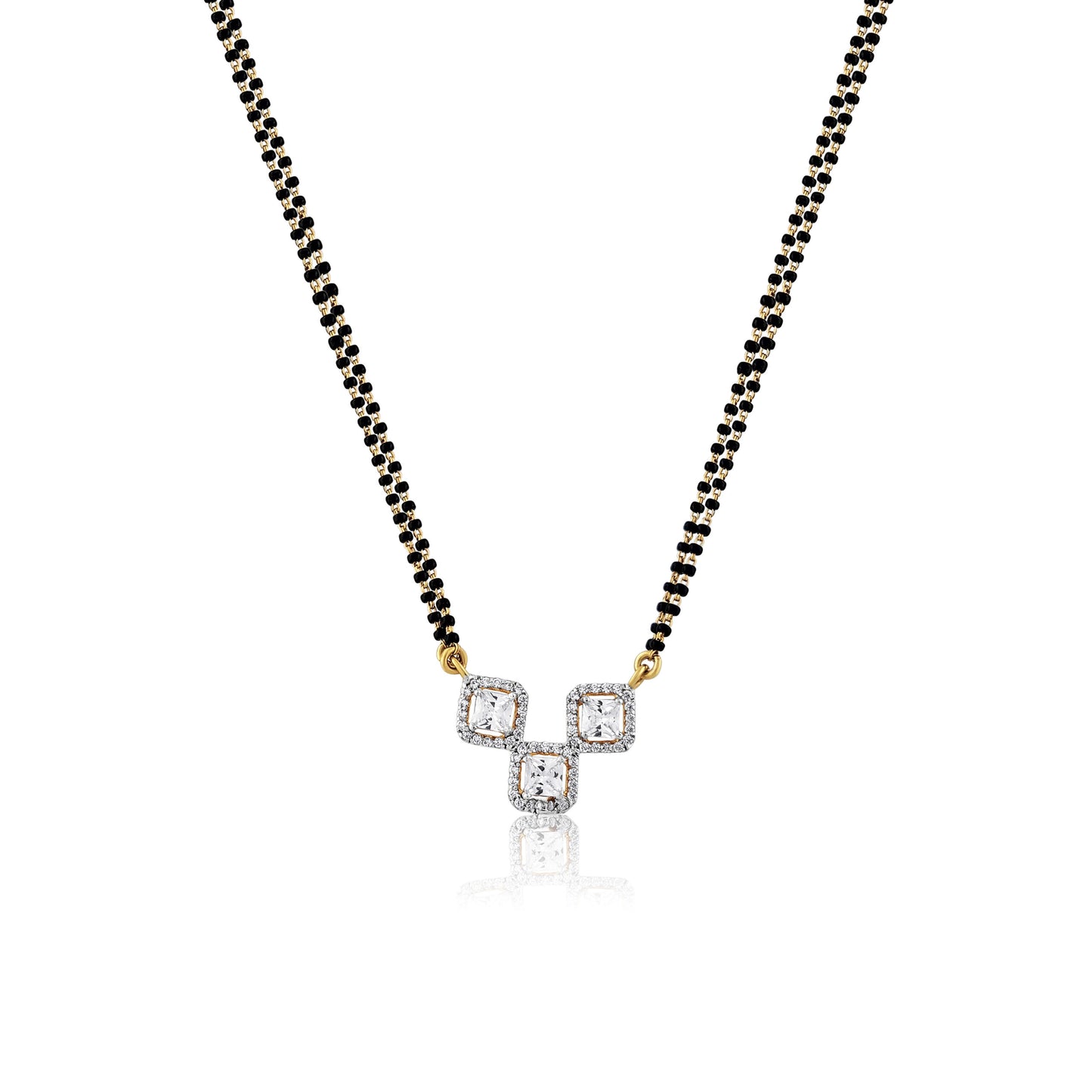 22k Princess Halo Trio Mangalsutra 10.14g